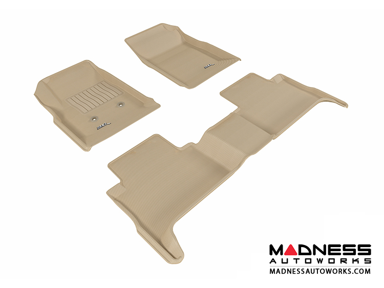 Chevrolet Colorado Crew Cab Floor Mats (Set of 3) - Tan by 3D MAXpider (2015-2016)